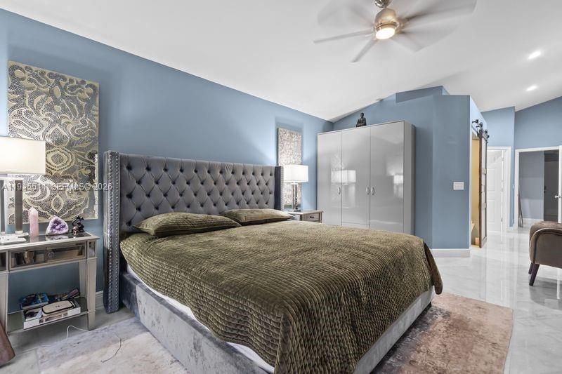 Bedroom, Interior, Marble, Recessed Lighting