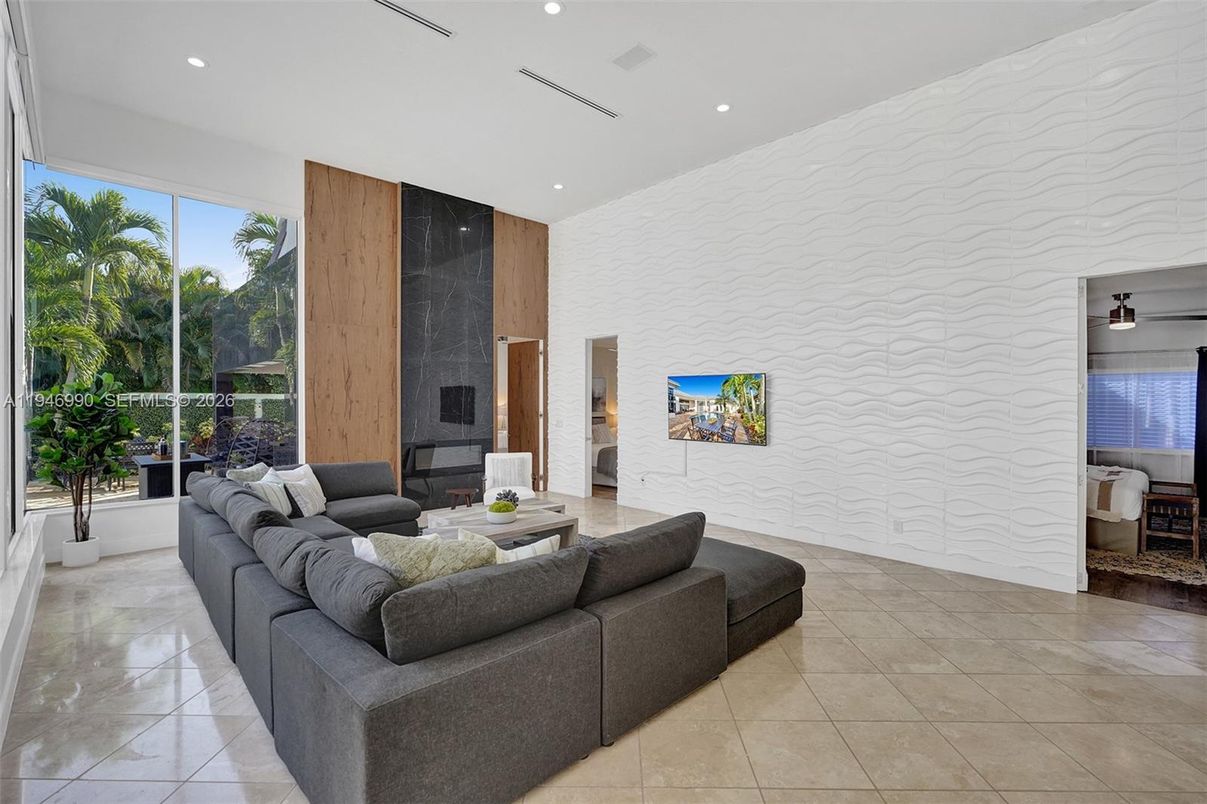 Interior, Living room, Recessed Lighting