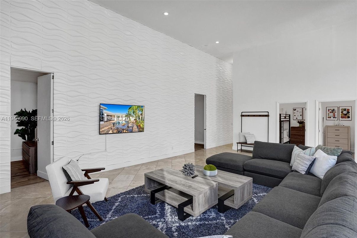 Interior, Living room, Recessed Lighting