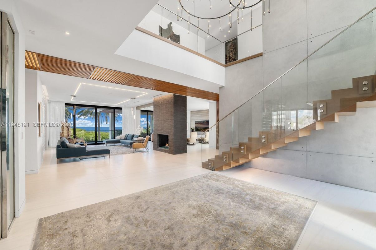 Fireplace, Interior, Living room, Recessed Lighting