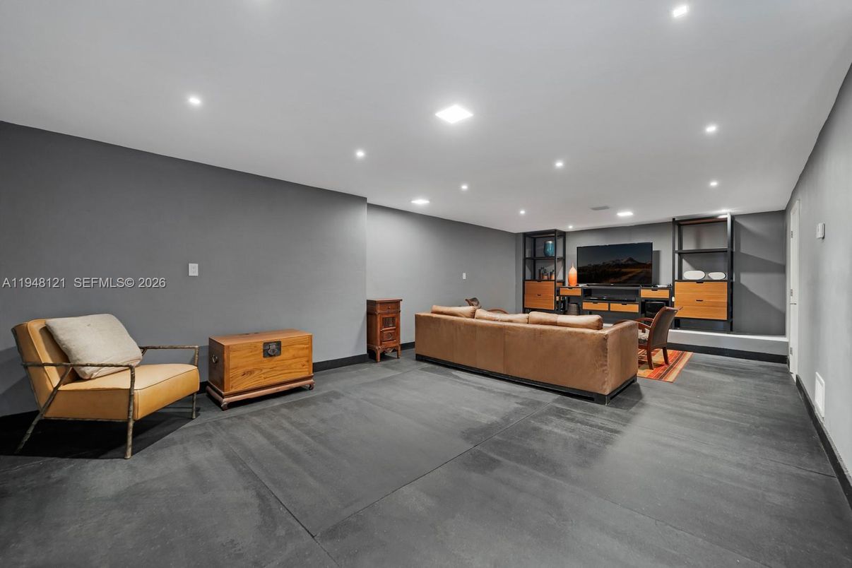 Interior, Living room, Recessed Lighting