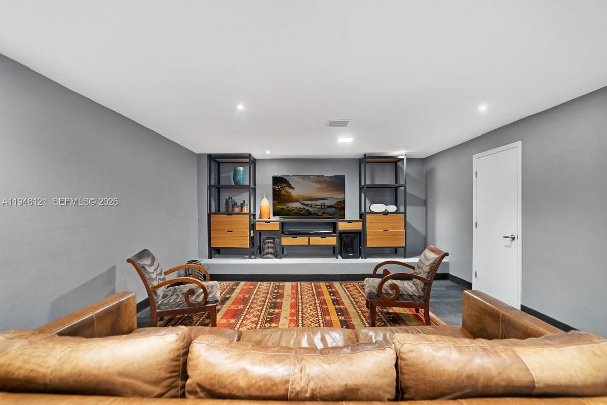 Interior, Living room, Recessed Lighting