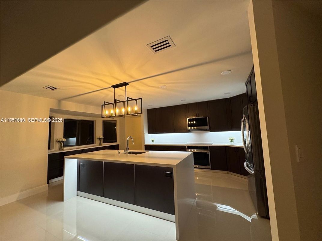 Interior, Kitchen, Pendant Lights, Stainless Steel Appliances