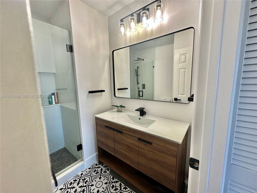 Bathroom, Dual Sink Vanities, Glass Shower, Interior