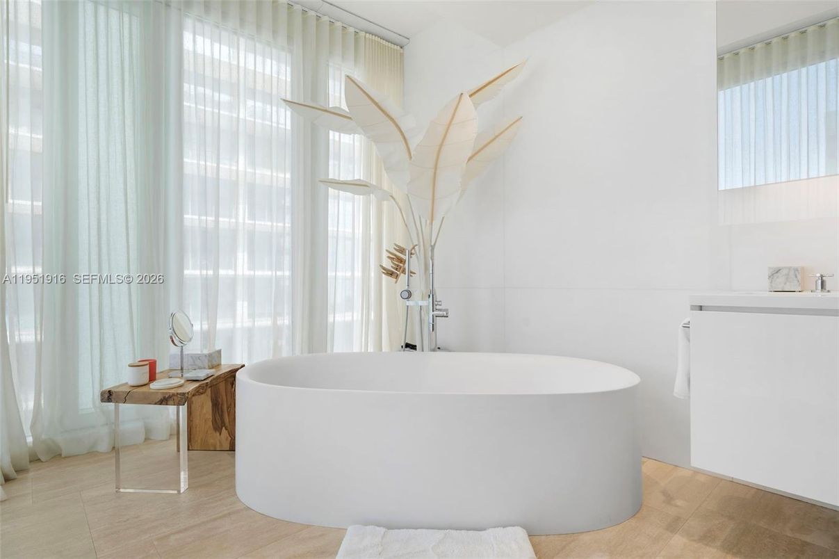 Bathroom, Free Standing Baths, Interior, Wood Texture Flooring