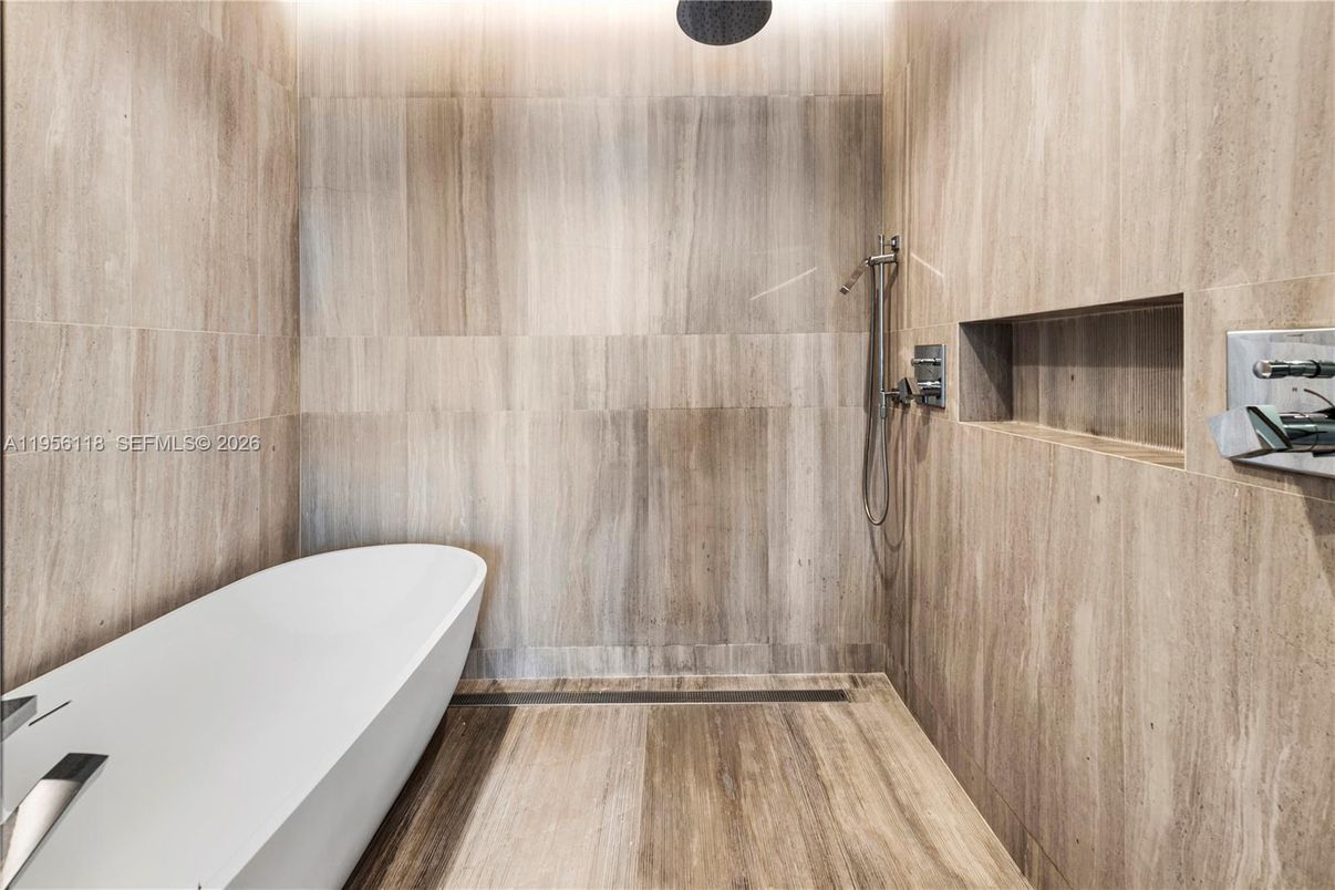 Bathroom, Free Standing Baths, Interior, Wood Texture Flooring