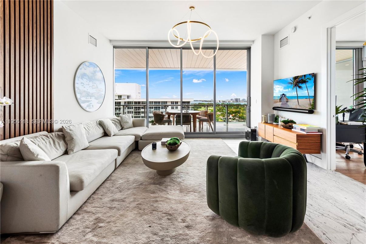 Interior, Living room, Pendant Lights, Water, Wood Texture Flooring