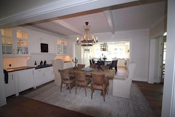 Chandelier, Dining room, Interior, Wood Texture Flooring