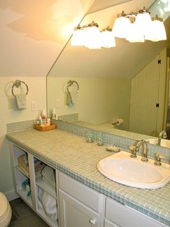 Bathroom, Interior, Tile Countertops