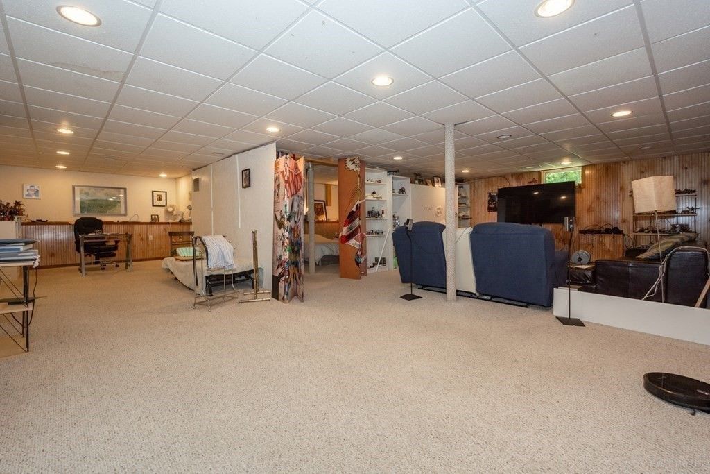 Interior, Living room, Recessed Lighting, Wooden Walls