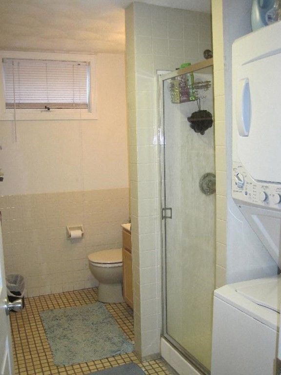 Bathroom, Glass Shower, Interior, Washer