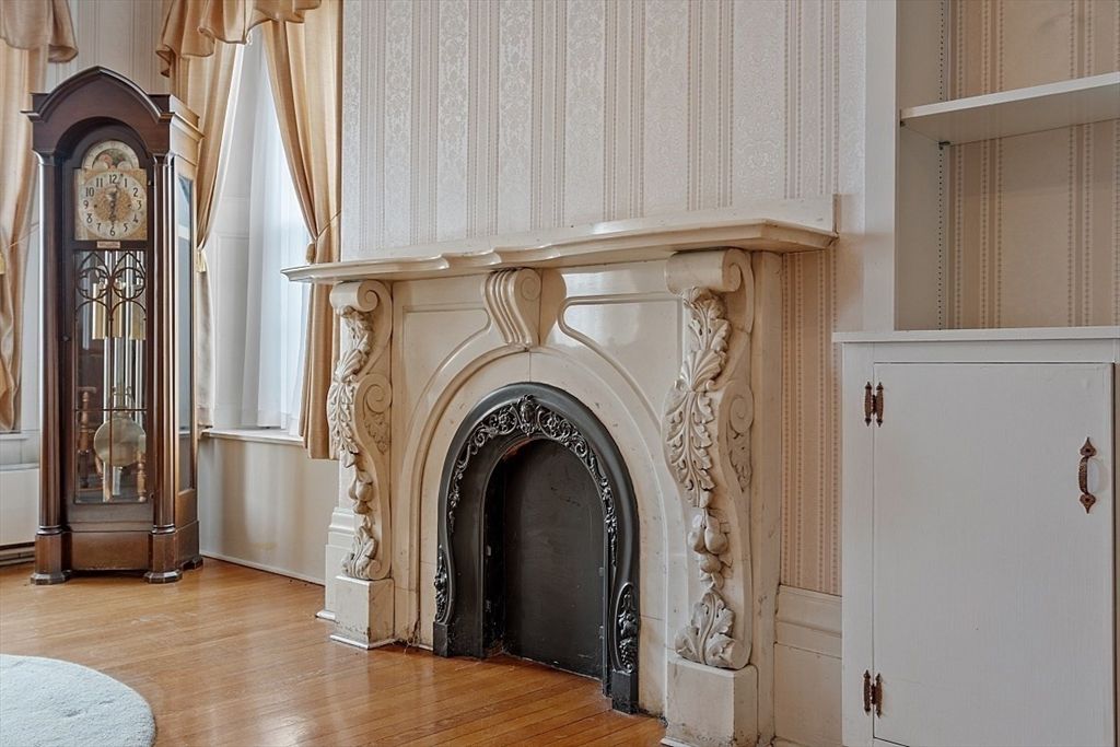 Fireplace, Interior, Wood Texture Flooring