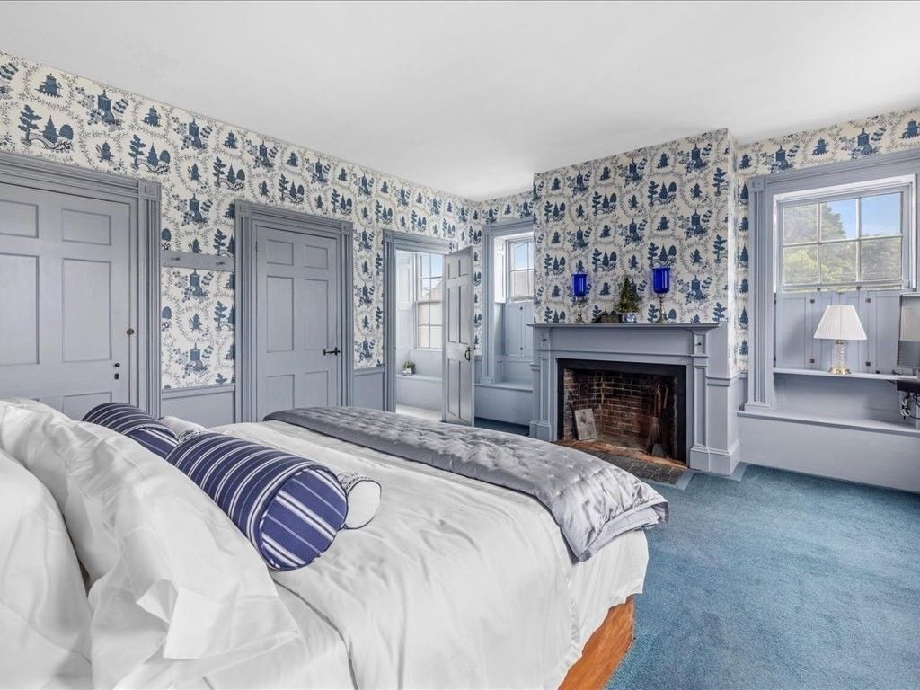 Bedroom, Fireplace, Interior