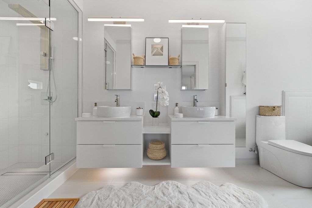 Bathroom, Dual Sink Vanities, Glass Shower, Interior