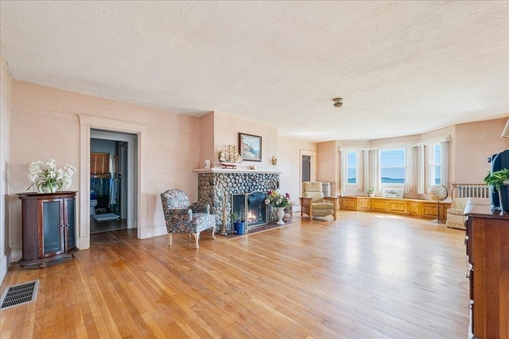 Fireplace, Interior, Wood Texture Flooring