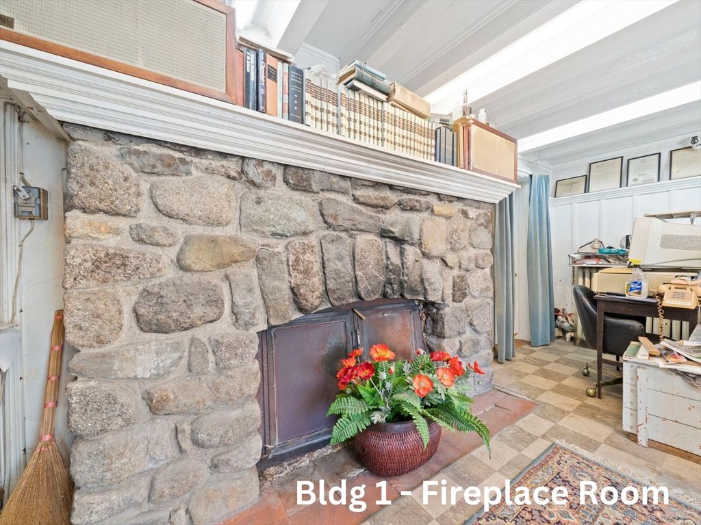 Fireplace, Interior, Stone Walls
