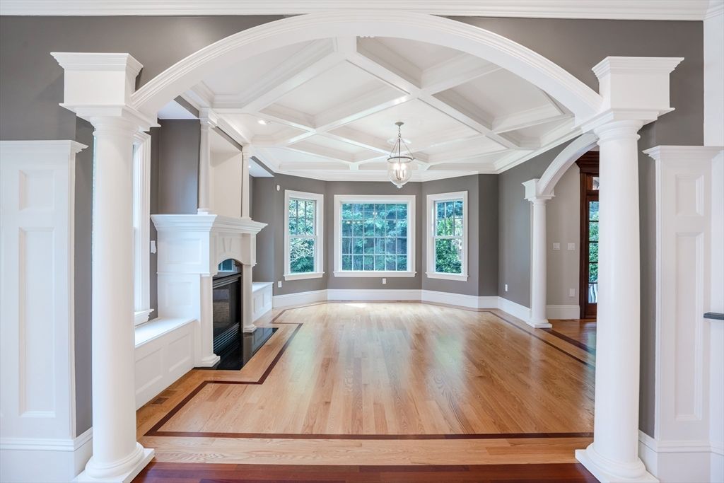 Fireplace, Interior, Wood Texture Flooring