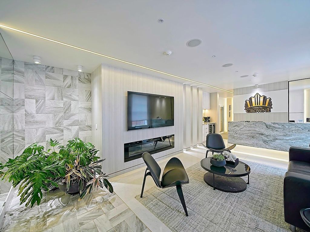 Fireplace, Interior, Living room, Marble Walls, Recessed Lighting