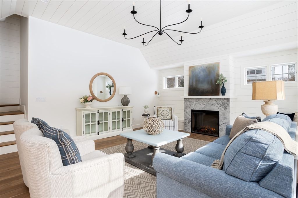 Chandelier, Fireplace, Interior, Living room, Wood Texture Flooring