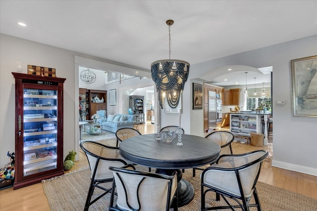 Dining room, Interior, Kitchen, Living room, Pendant Lights, Recessed Lighting, Wood Texture Flooring