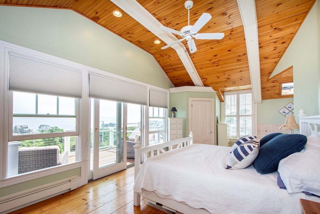 Bedroom, Interior, Recessed Lighting, Wooden Ceilings, Wood Texture Flooring