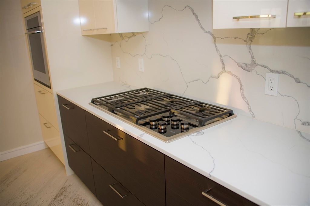 Interior, Kitchen, Marble Walls, Wood Texture Flooring