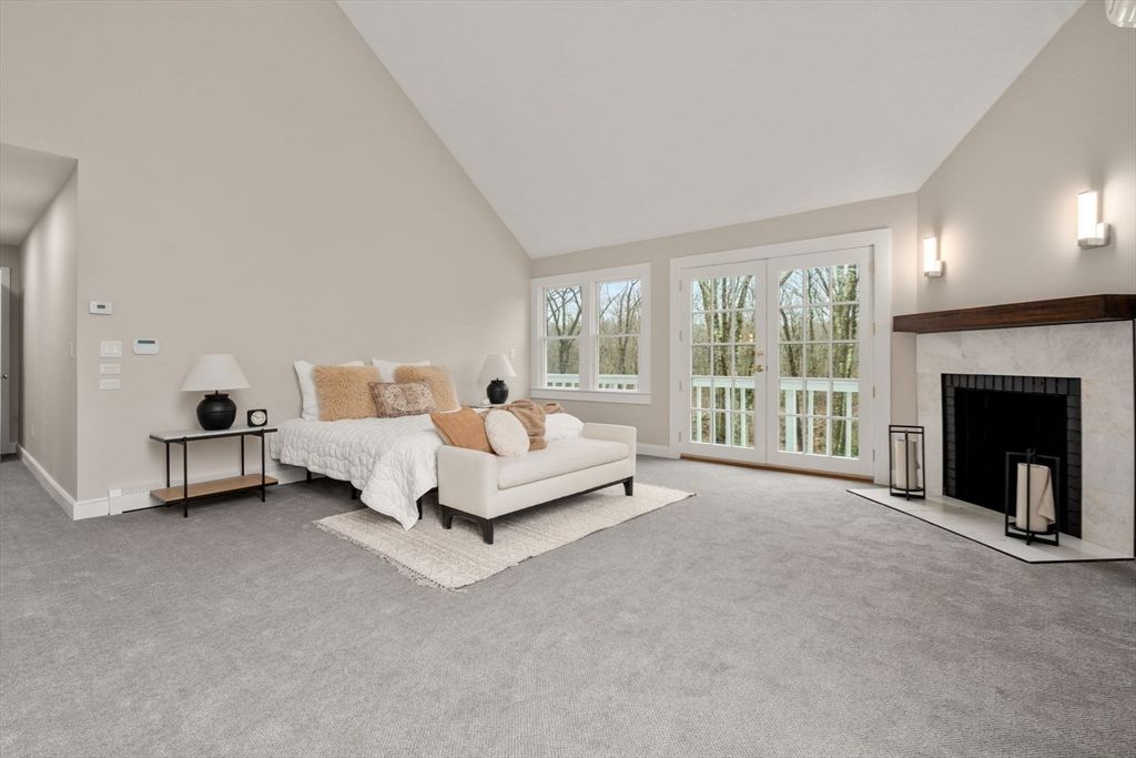 Bedroom, Fireplace, Interior