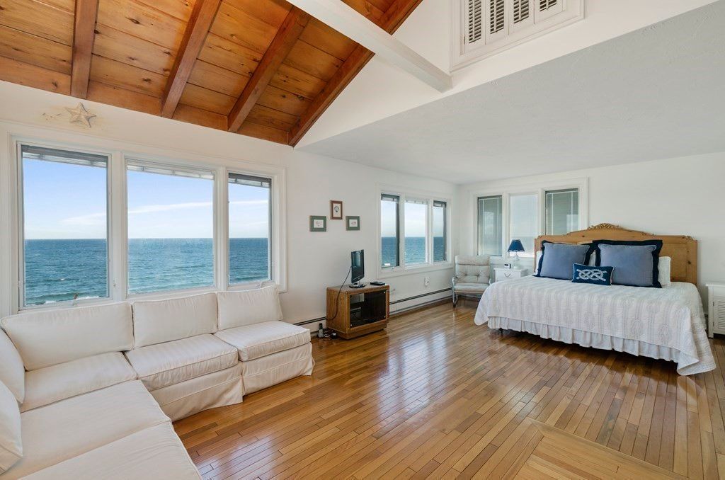 Interior, Living room, Water, Wooden Beams, Wooden Ceilings, Wood Texture Flooring