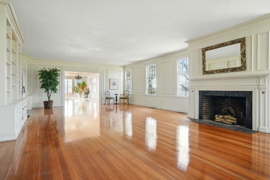 Empty room, Fireplace, Interior, Wood Texture Flooring