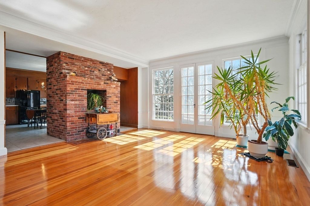 Fireplace, Interior, Stone Walls, Wood Texture Flooring