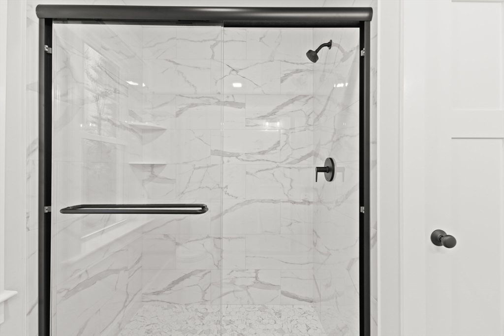 Bathroom, Glass Shower, Interior, Marble Walls