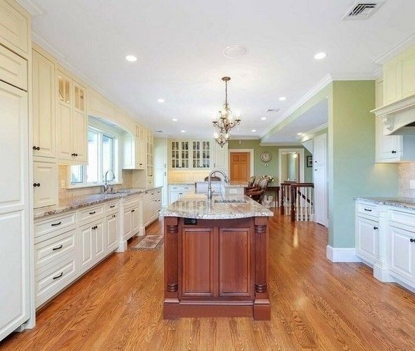 Chandelier, Interior, Kitchen, Recessed Lighting, Wood Texture Flooring