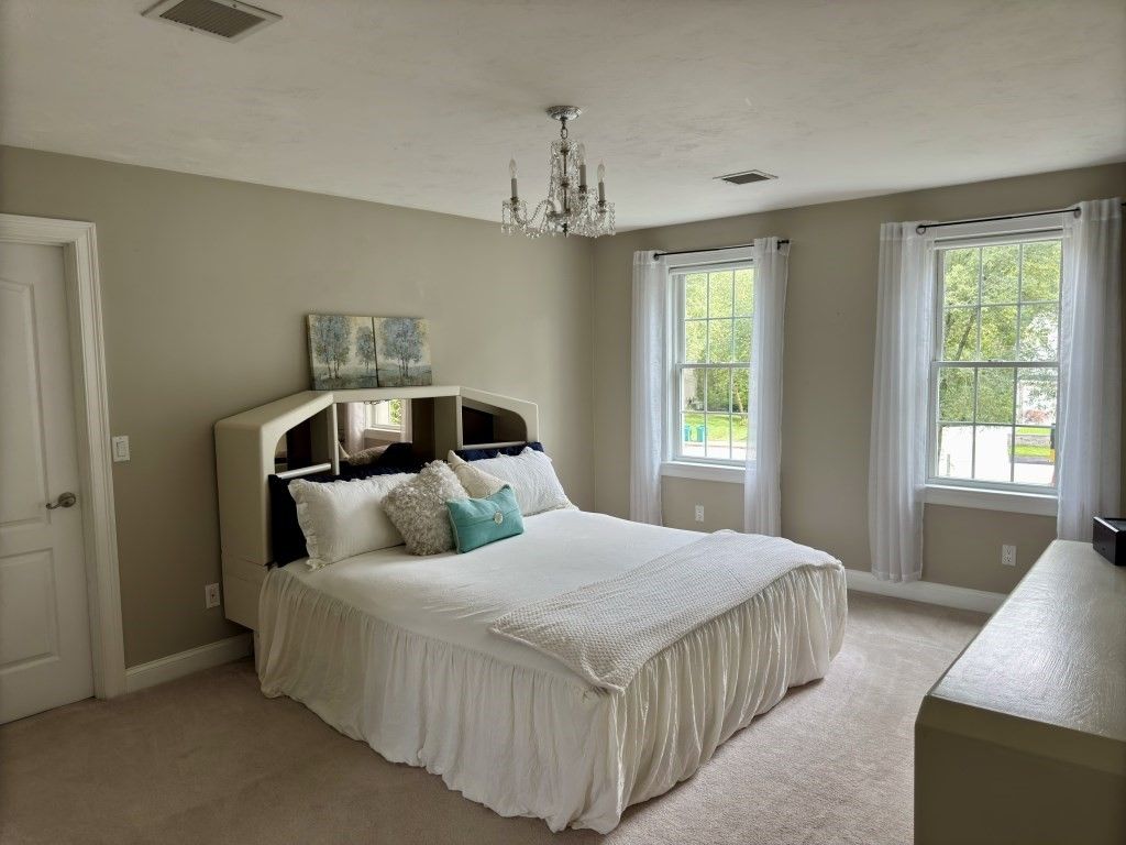 Bedroom, Chandelier, Interior