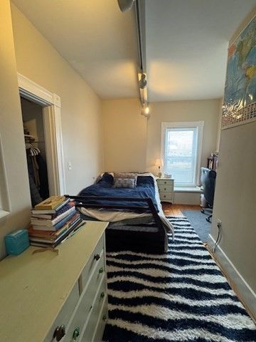Bedroom, Interior, Pendant Lights, Wood Texture Flooring