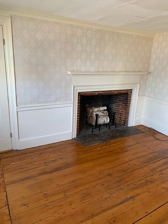 Fireplace, Interior, Wood Texture Flooring
