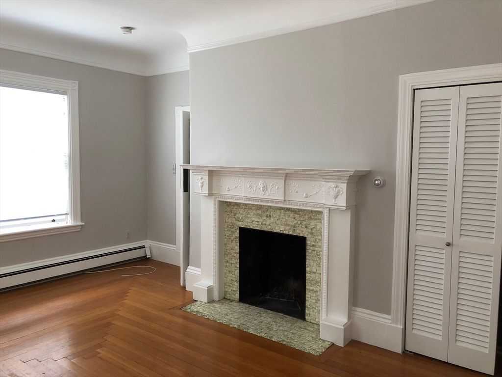 Empty room, Fireplace, Interior, Wood Texture Flooring