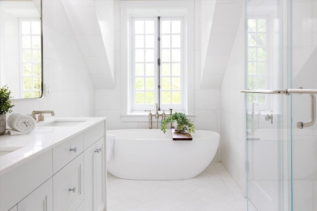 Bathroom, Free Standing Baths, Glass Shower, Interior