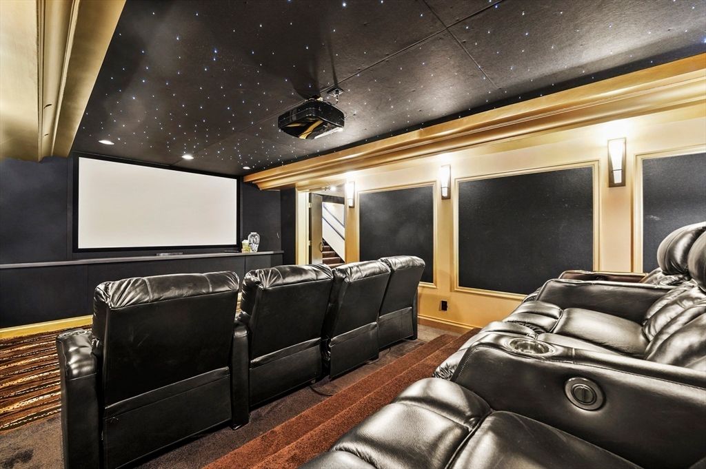 Home Theatre Room, Interior, Projection Screen, Recessed Lighting, Theatre Room