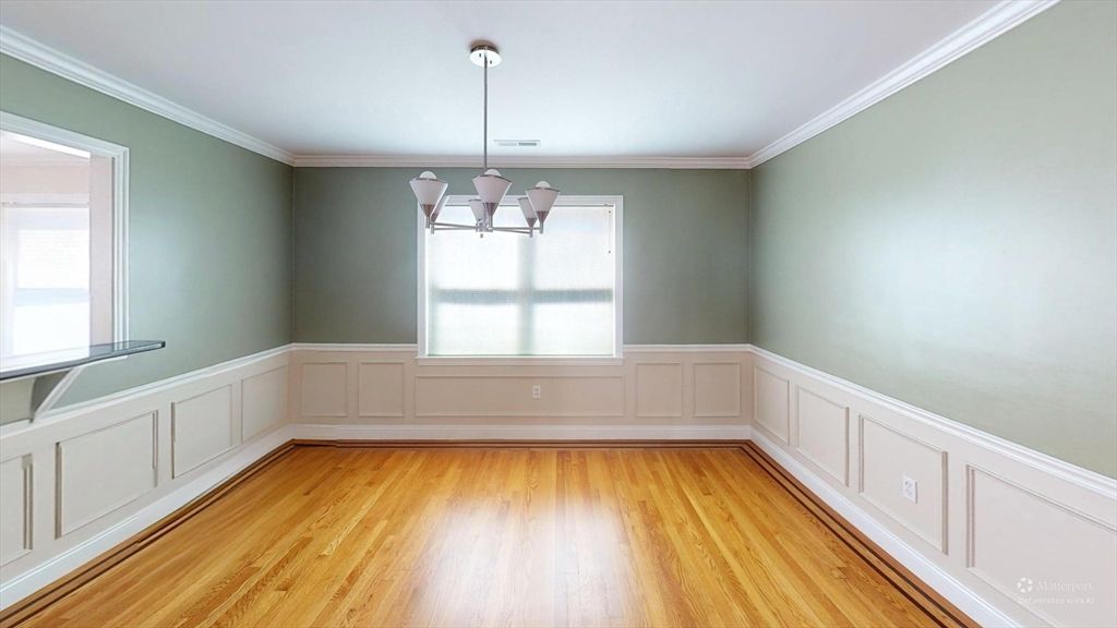 Chandelier, Empty room, Interior, Wood Texture Flooring