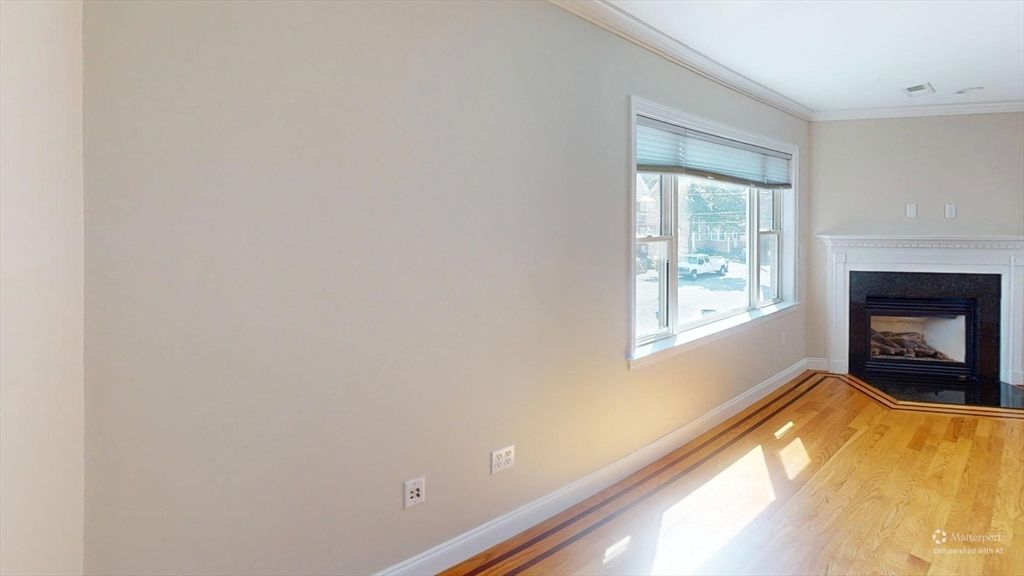 Empty room, Fireplace, Interior, Wood Texture Flooring