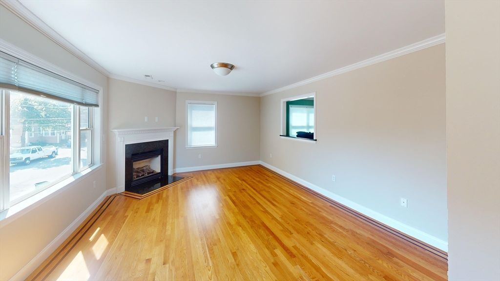 Empty room, Fireplace, Interior, Wood Texture Flooring
