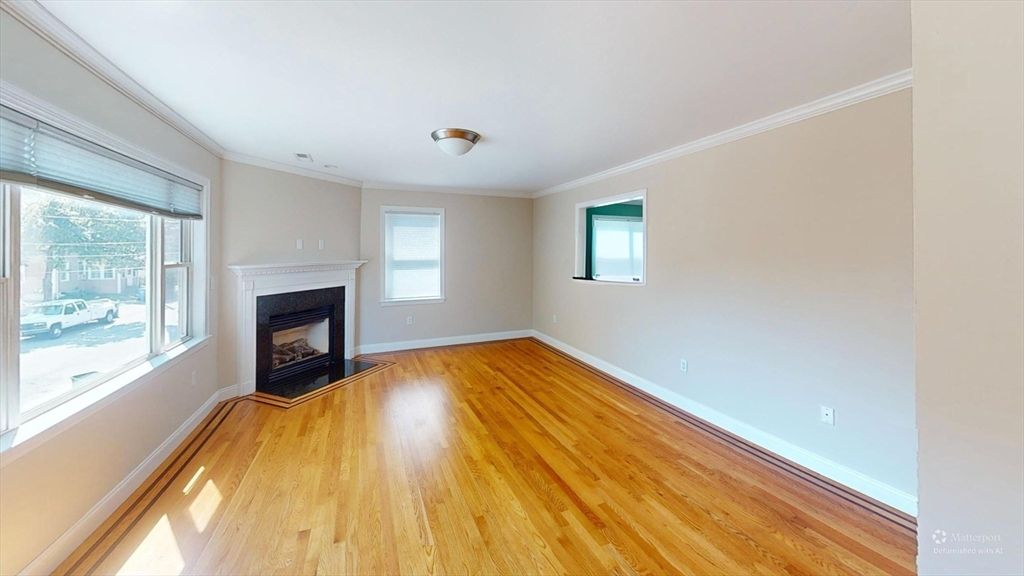 Empty room, Fireplace, Interior, Wood Texture Flooring