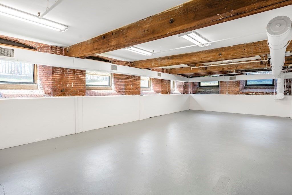 Garage, Interior, Stone Walls, Wooden Beams
