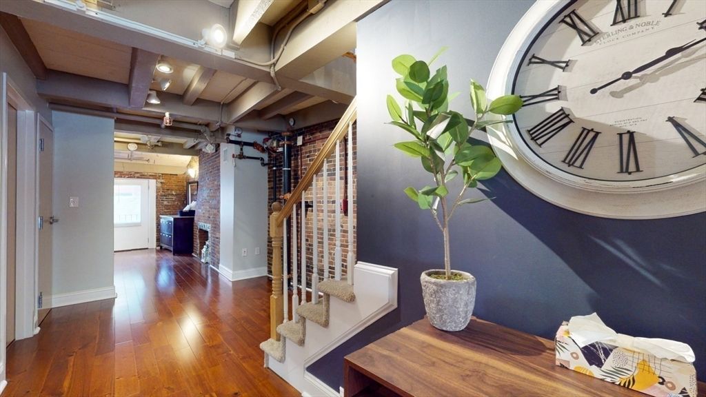 Interior, Stone Walls, Wood Texture Flooring