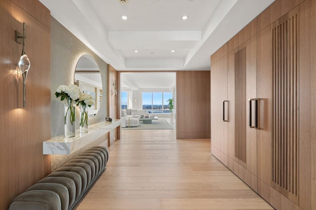 Interior, Pendant Lights, Recessed Lighting, Water, Wood Texture Flooring, Wooden Walls