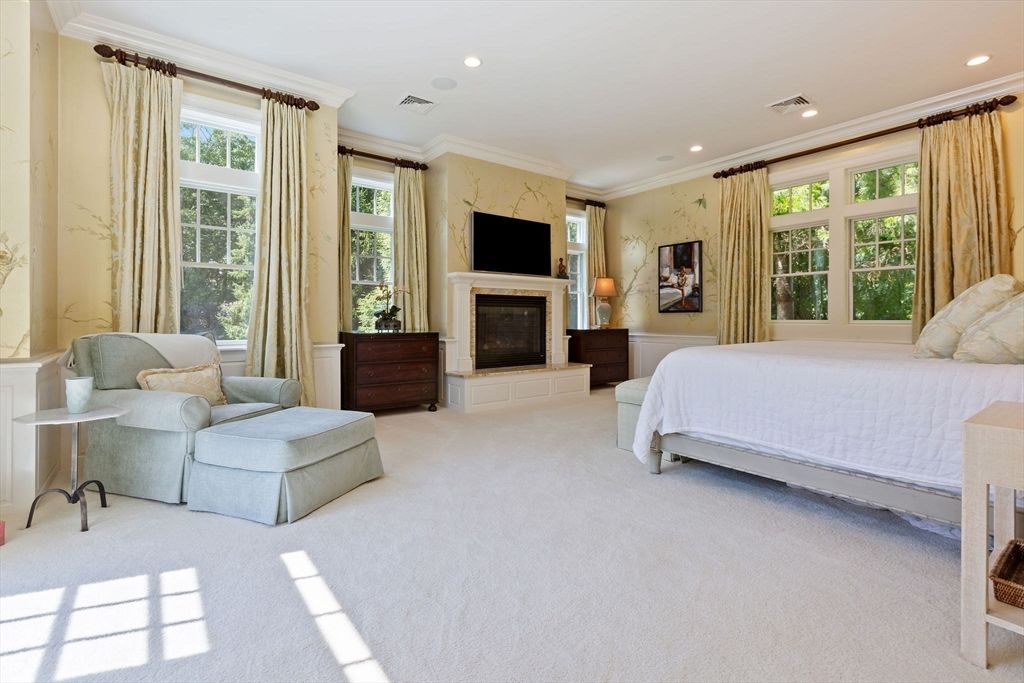 Bedroom, Fireplace, Interior, Recessed Lighting