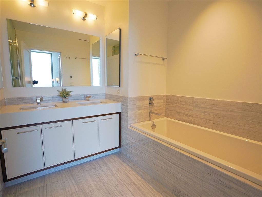 Bathroom, Dual Sink Vanities, Interior, Wood Texture Flooring