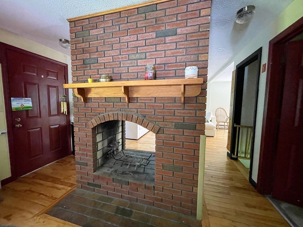 Fireplace, Interior, Stone Walls, Wood Texture Flooring