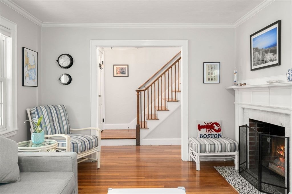 Fireplace, Interior, Wood Texture Flooring