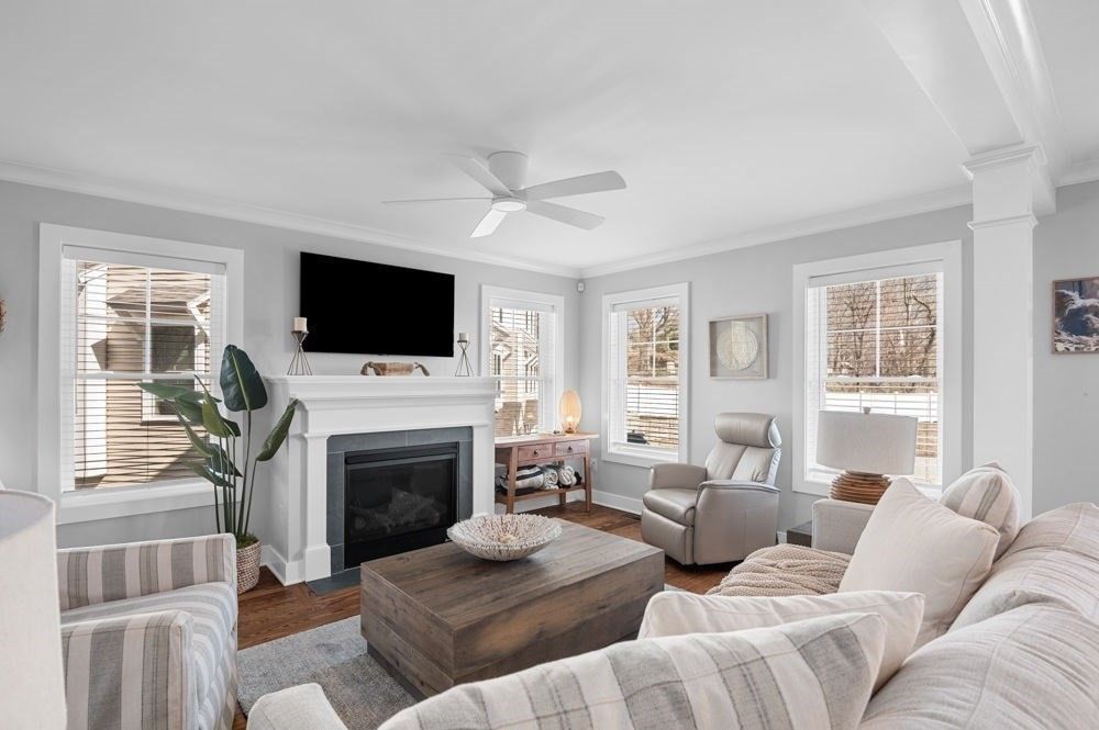 Fireplace, Interior, Living room, Wood Texture Flooring